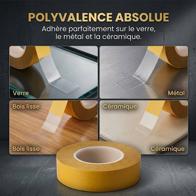 Ruban adhésif double-face puissant et imperméable