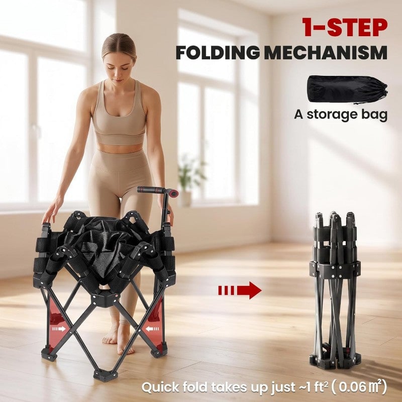 Sakerplus® Foldable Fitness Trampoline With Handle