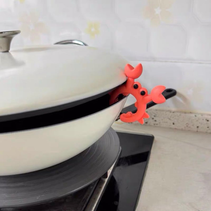 Silicone crab spatula placement rack
