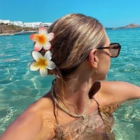 Pince à cheveux en forme de fleur d'œuf