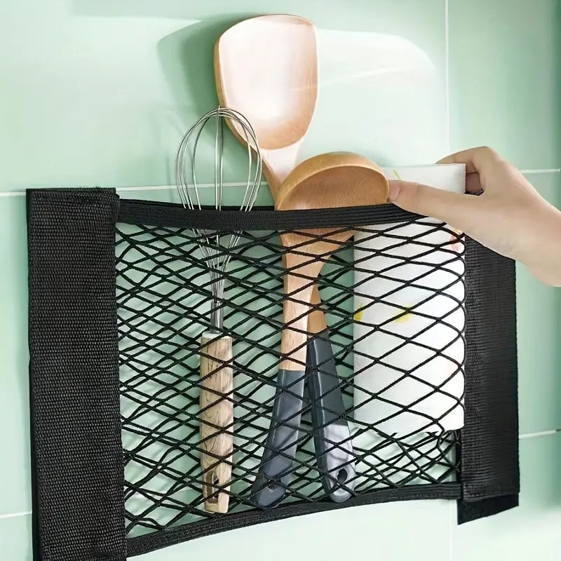 Borsa a rete per stoccaggio sacchetto di plastica (con nastro adesivo)