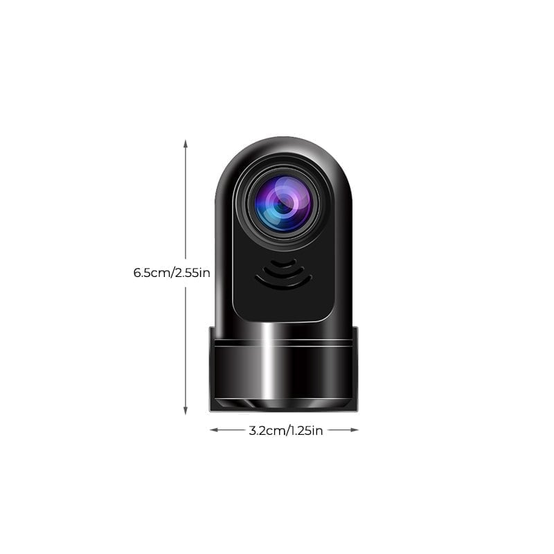 1080P HD 360° roterende Mini ADAS-dashcam