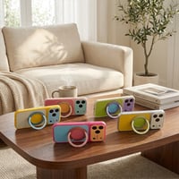 Dopamine Colorblock Magnetic Phone Grip with 360° Spin Stand