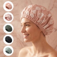 Satin Lined Waterproof Double Layer Shower Cap