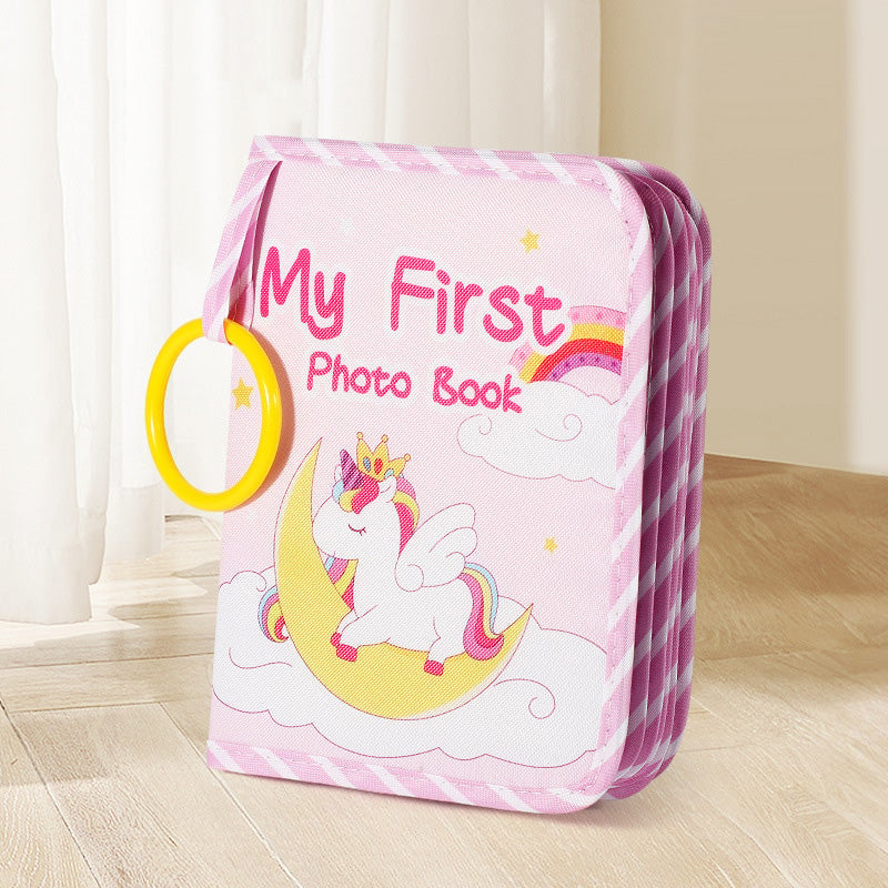 Min första babyfotobok med säker spegel