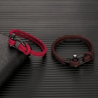 U-vormige gesp nylon gevlochten armband