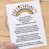 Erster Tag der Schule Armband und Karte Sets Student Geschenk von Lehrer