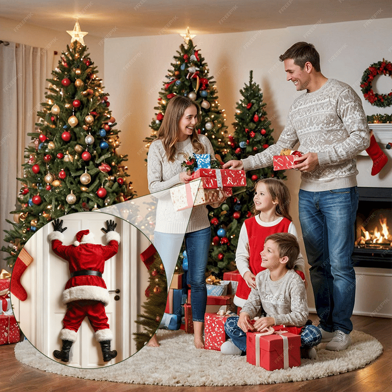 🎅Weihnachtsmann-Türdeko-Aufkleber