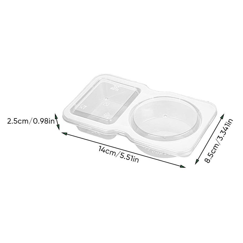 Snackbehälter mit zwei Fächern und Deckel