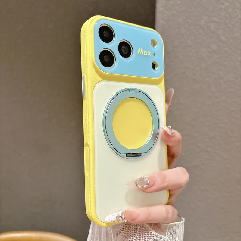 Dopamine Colorblock Magnetic Phone Grip with 360° Spin Stand