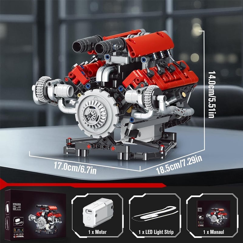 Sakerplus® V8 Working Car Engine Kit