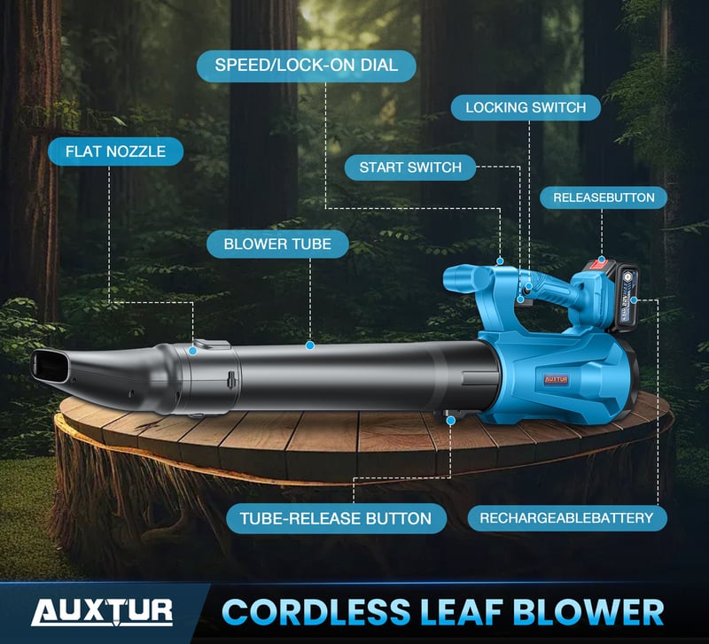 AUXTUR Electric Cordless Leaf Blower