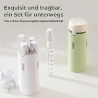 4-in-1 auslaufsicheres, drehbares Reisedispenser-Set