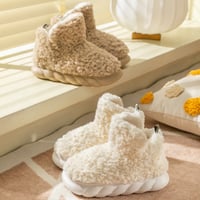 Fluffiga fleecestövlar för kvinnor