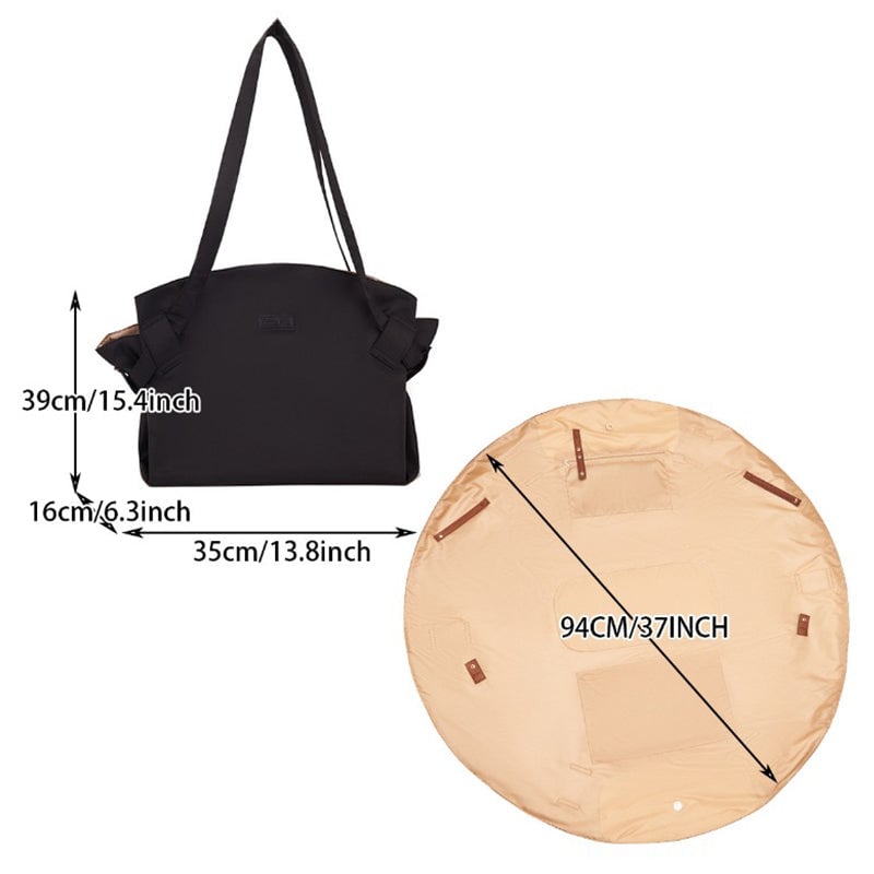 Sakerplus Foldable Oxford Canvas Crossbody Bag