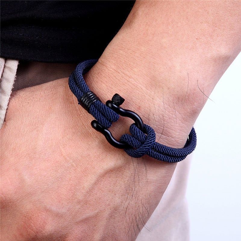 Love You Forever Nautical Braided Rope Bracelet - To My Son/Grandson
