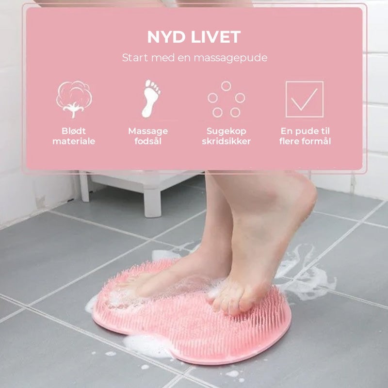 Massagemåtte, Fod- og rygskraber til brusebadet