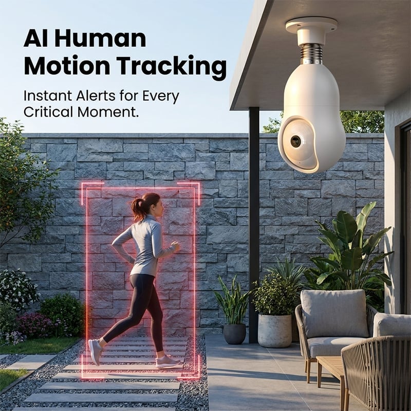 Smart Light Bulb Security Camera