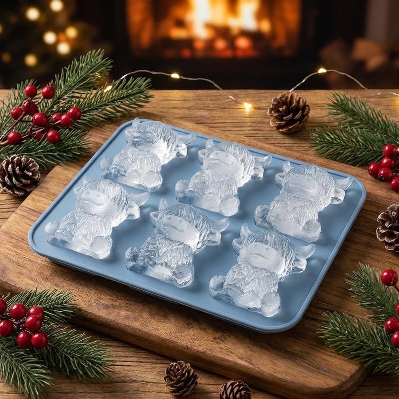 Mini Highland Cow Ice Cube Mold