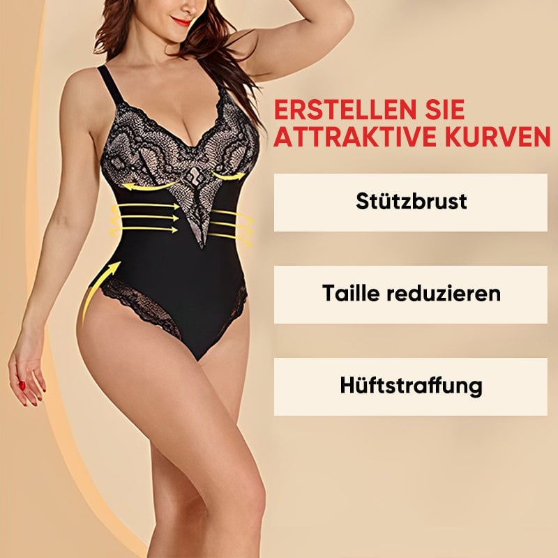 Sexy Spitzenoverall mit tiefem V-Ausschnitt