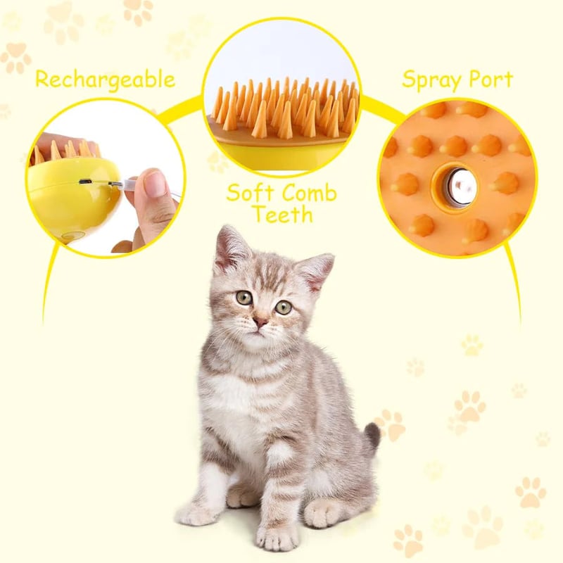 Spray floating hair comb