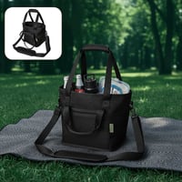 Family Size 4-Compartment Drink Carrier Bag for Coffee Cups & Tumblers