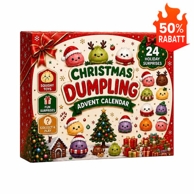 Dumpling squishy Christmas Advent calendar detail