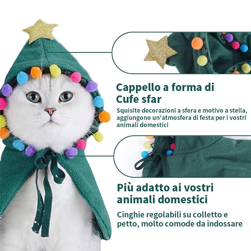 Mantello natalizio per animali domestici