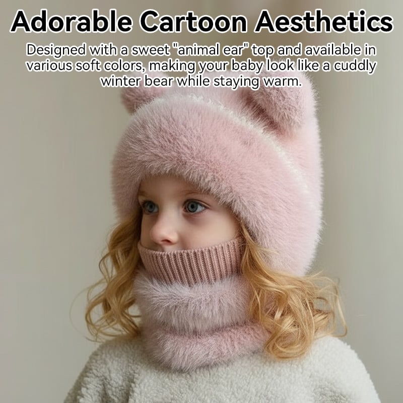 ❄️ 4-in-1 Winter Warmth Integrated Kids' Hooded Hat
