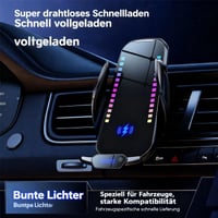 T28 Intelligente 15W Schnelllade-Autohalterung mit RGB-Ambient-Licht