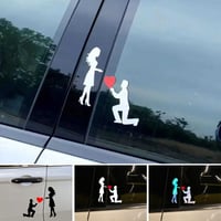Koppelstickers Autosticker: Romantische Huwelijksaanzoekdecoratie