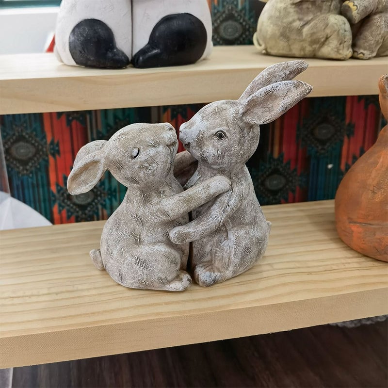 Animal Love Couple Cuddling Pair Figurine