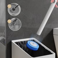 Disposable toilet brush with refills