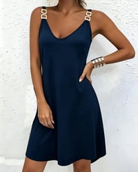 Casual Solid Color Cami Dress