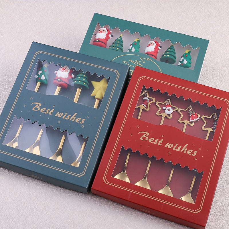 🎅Set de cuillères pour poupées de Noël🎄