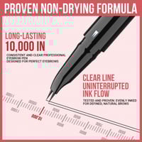2-in-1 Dual-Ended Eyebrow Pen with Micro-Fork-Tip Applicator and Precise Brush-Tip