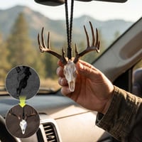 🦌Anhänger für den Rückspiegel aus einem Weißwedelhirsch-Schädel