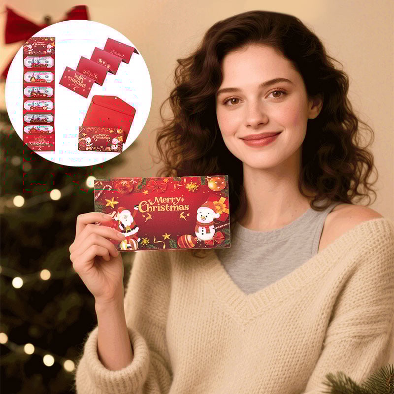 Foldable 6-Slot Christmas Red Envelope