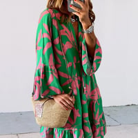 Flared Sleeve Dress