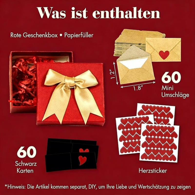 Mini-Umschläge mit leeren Karten