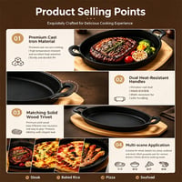 Sakerplus® Small Cast Iron Skillet Set