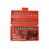 46-Piece 1/4-Inch Ratchet Wrench Socket Set