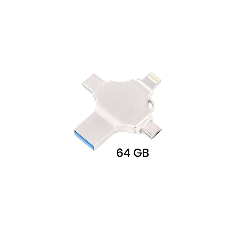 4 in 1 USB Reader And Flash Drive... Connect And Store Everything On A Single Piece