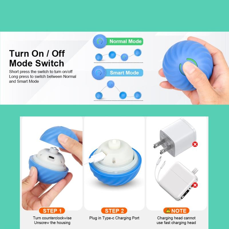 Electric Rolling Pet Toy Ball