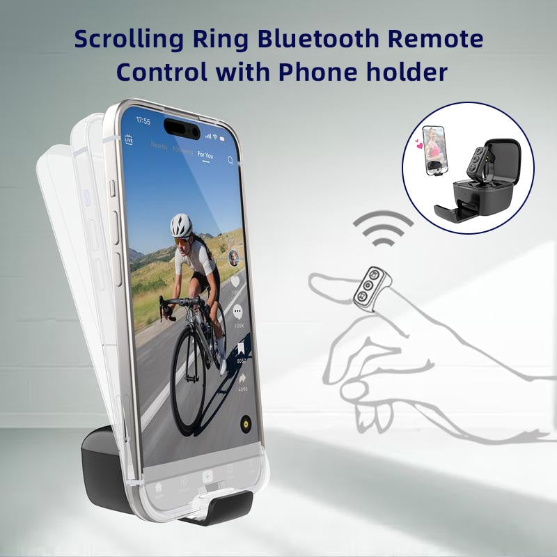 Saker Scrolling Ring Bluetooth Remote Control with Phone holder