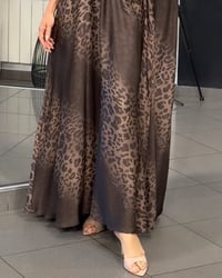 Jurk Gradient V-Hals Luipaardprint