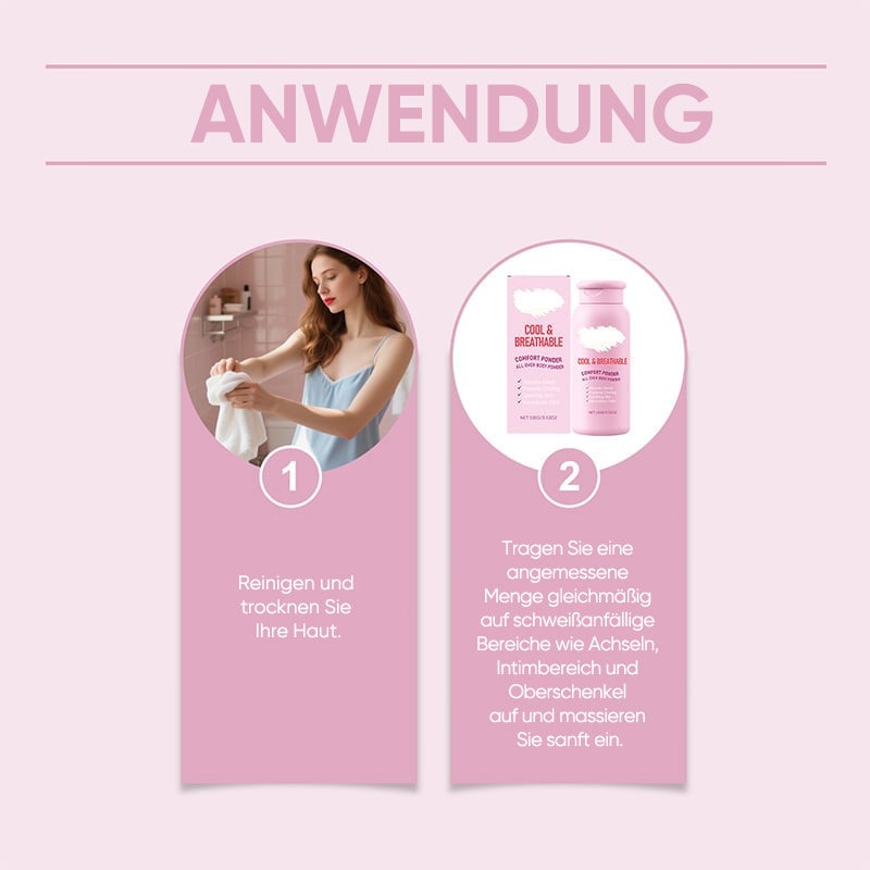 Antitranspirant Körperpuder