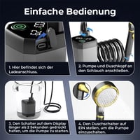 Tragbare, wiederaufladbare Camping-Duschpumpe
