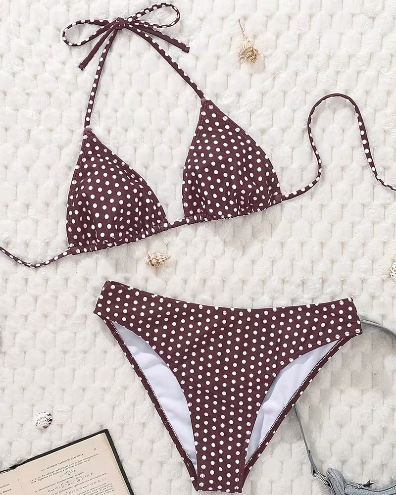 Strappy Polka Dot Bikini