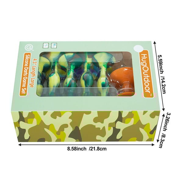 HugOutdoor Dartpfeile mit Saugnapf, farbig, 10 Stück